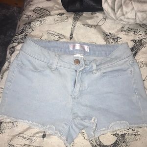 Blue jean shorts